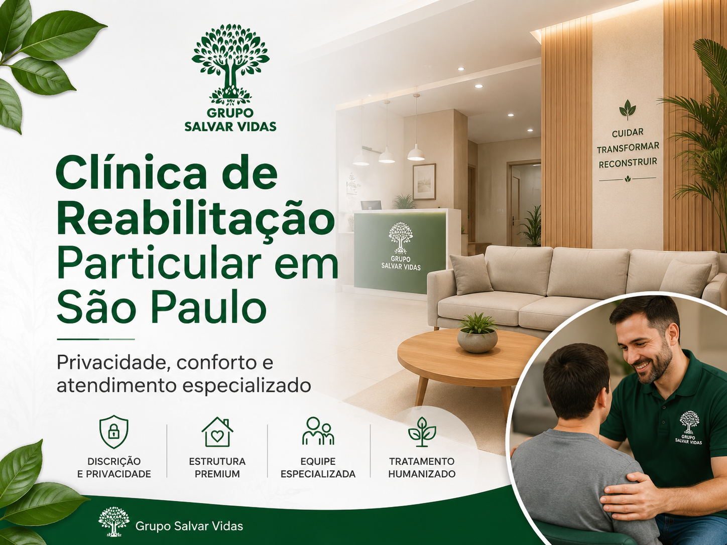 Clínica particular e vagas semissociais em São Paulo