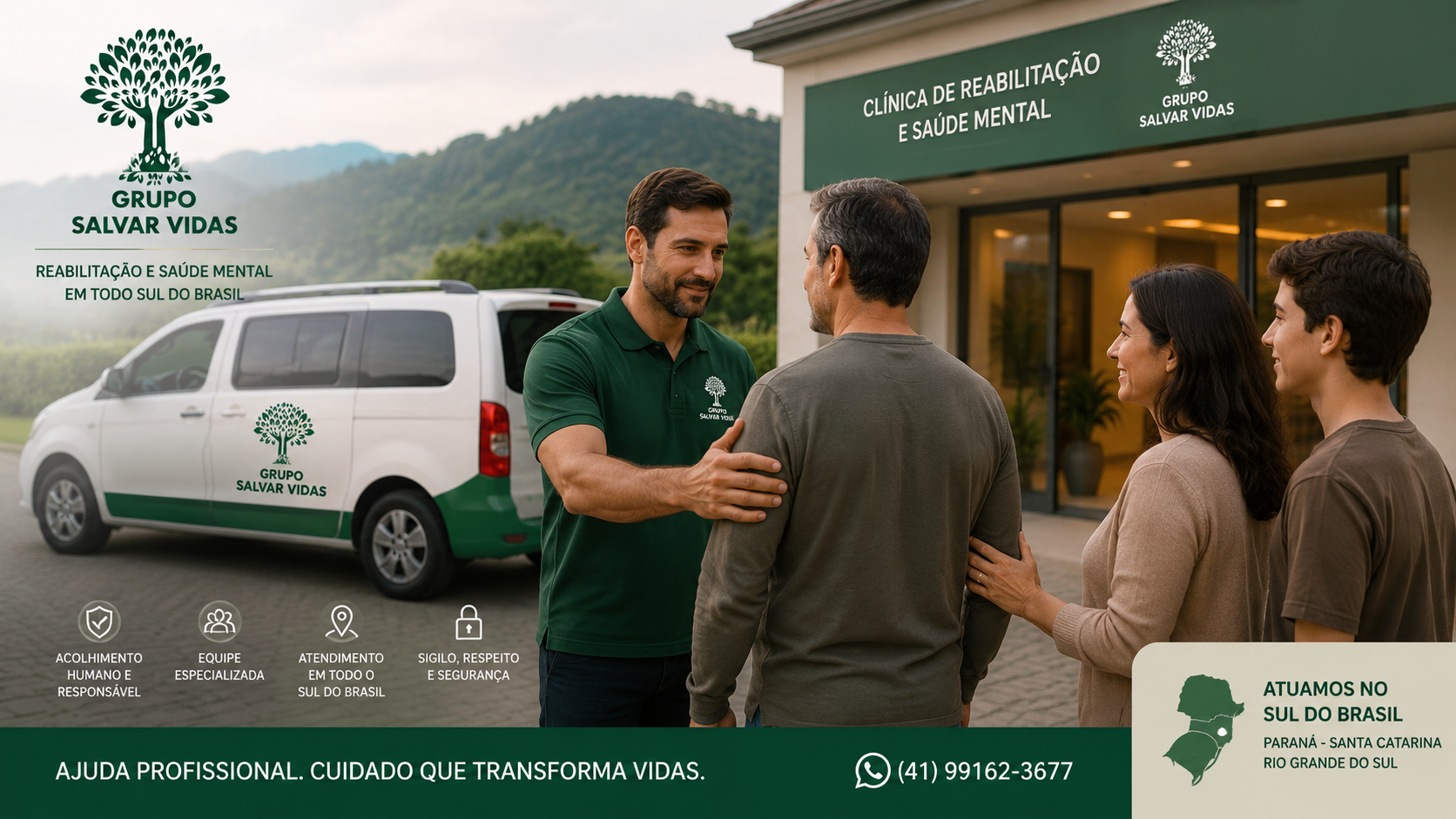 Grupo Salvar Vidas Sul do Brasil acolhimento transporte sul brasil
