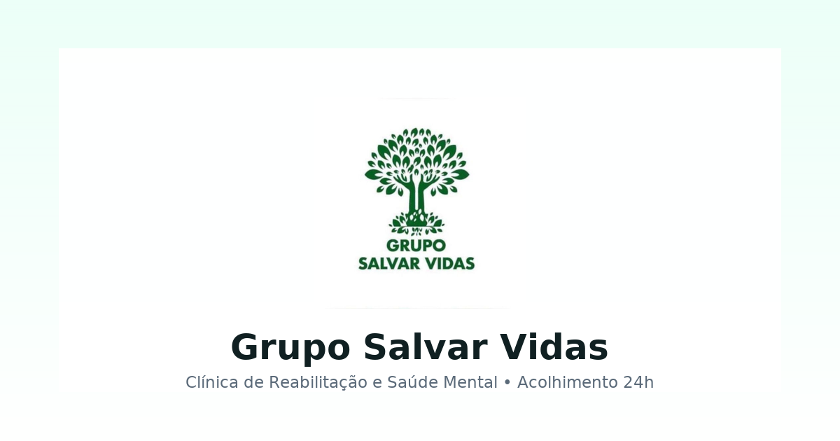 Logotipo oficial do Grupo Salvar Vidas — clínica de recuperação e reabilitação em saúde mental e dependência química.