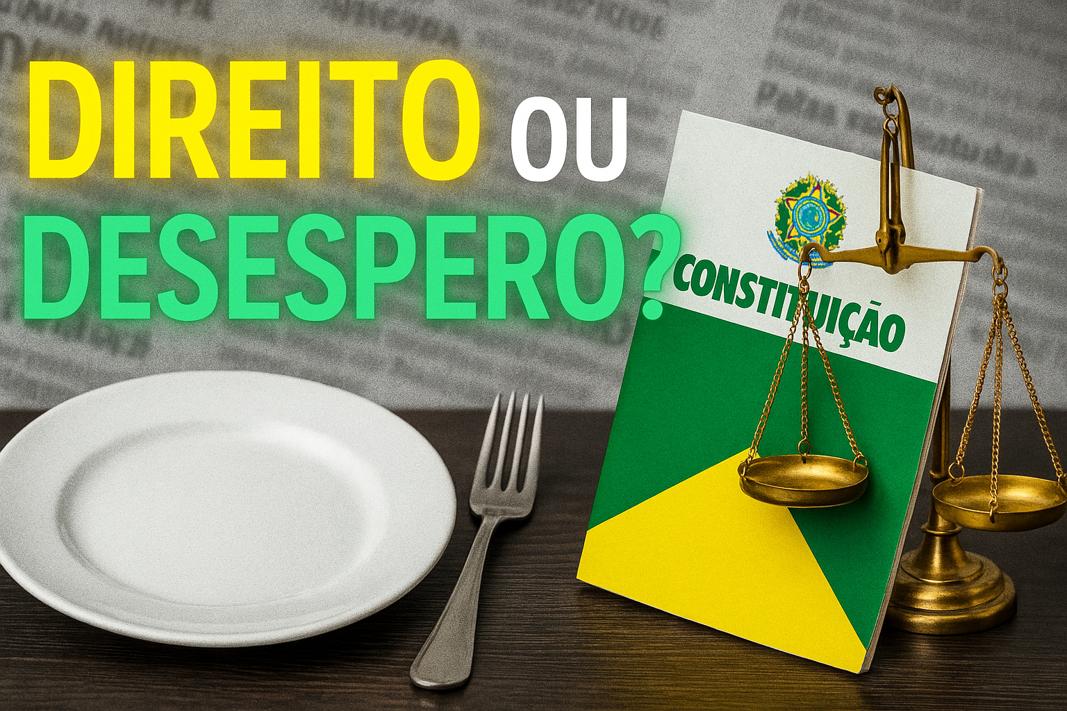 Direito ou Desespero? “Comida de graça é direito constitucional?”