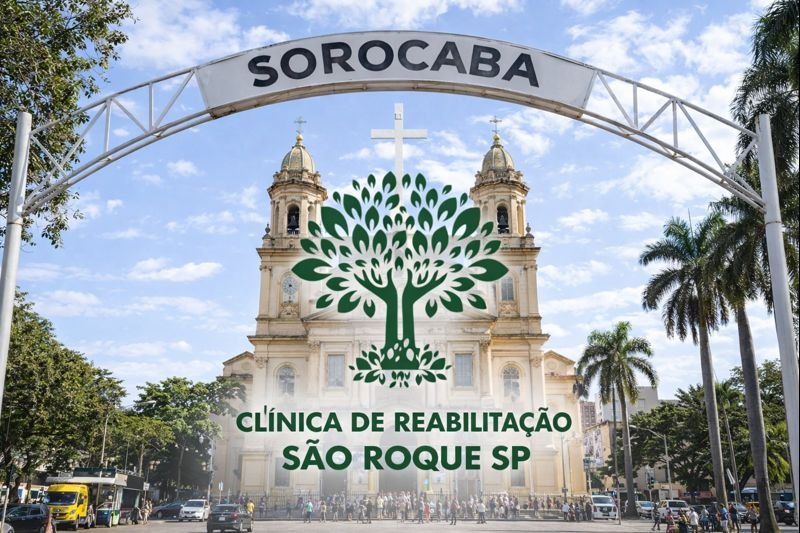 Clínica de reabilitação em Sorocaba SP com símbolo cristão e natureza, especializada em tratamento para dependência química e alcoolismo